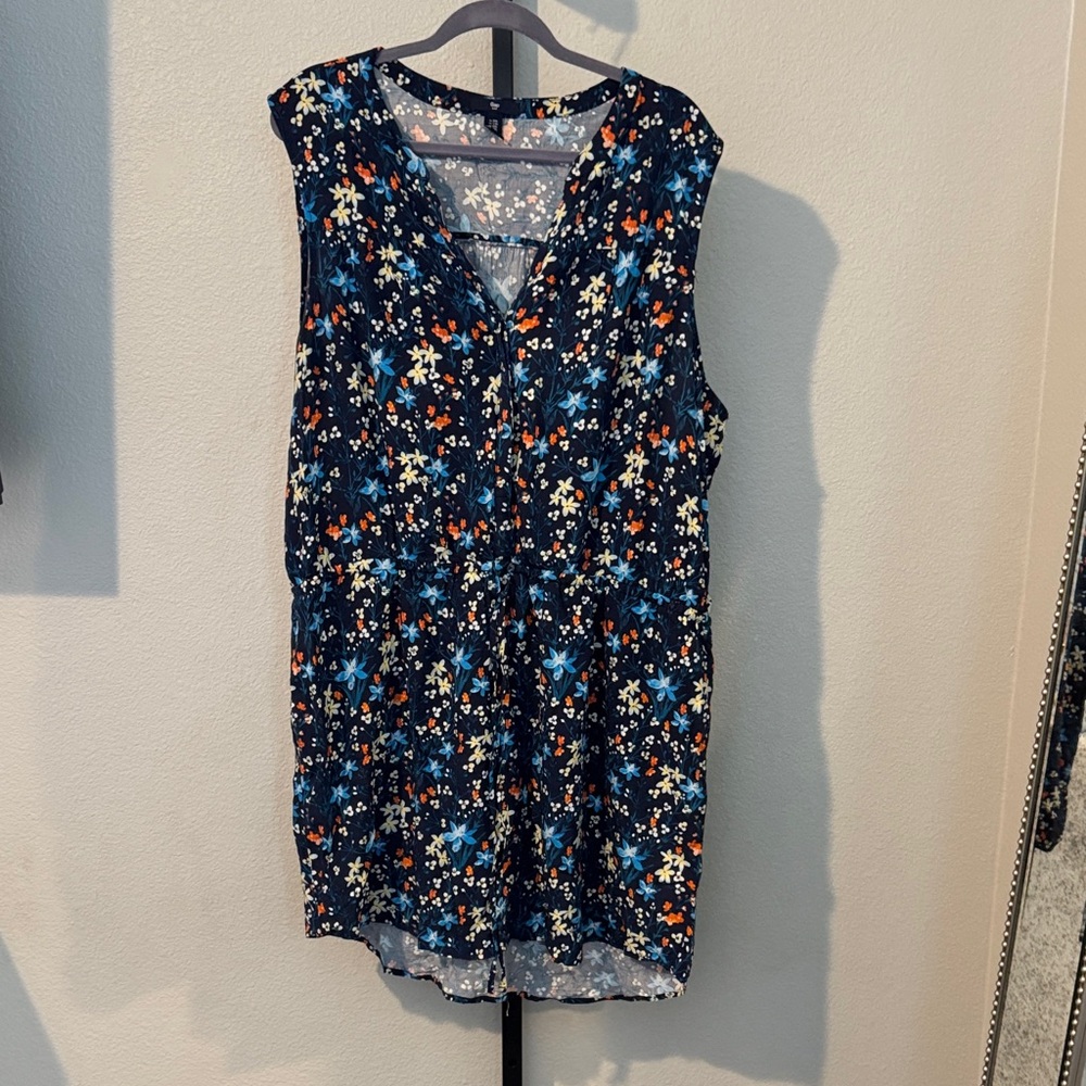 GAP Navy Floral Dress Size XXL
